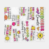 Kind Vibes Kindness zählt Fleece Blanket (Vorderseite (Horizontal))