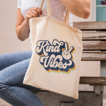 Kind Vibes Retro Inspiration Tragetasche<br><div class="desc">Kind Vibes Retro Inspirational Tote Bag</div>