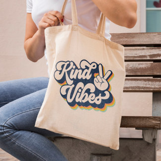 Kind Vibes Retro Inspiration Tragetasche