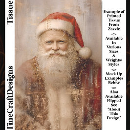 Kind Vintage Santa Claus Portrait DZ1RF Decoupage Seidenpapier