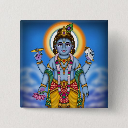 Kind Vishnu Knopf Button (Vorderseite)