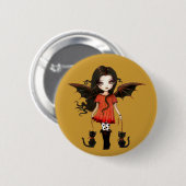 Kind von Halloween Little Vampire Button (Vorne & Hinten)