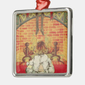 Kind vor dem Feuer Ornament Aus Metall (Links)
