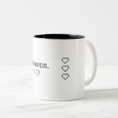 Kind Words, Big Heart 💖 – Motivational Mug for Po Zweifarbige Tasse (VorderseiteRechts)