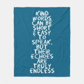 Kind words fleecedecke (Vorderseite)