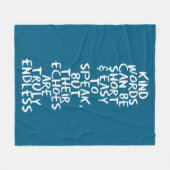 Kind words fleecedecke (Vorderseite (Horizontal))