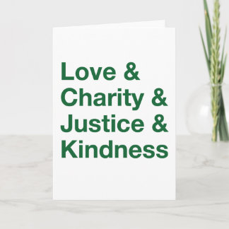 Kind Words Holiday Card (Green) Feiertagskarte