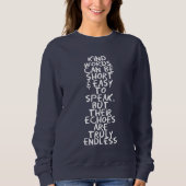 Kind words sweatshirt (Vorderseite)