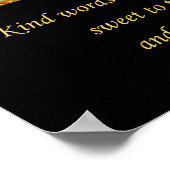 KInd Worte sind wie Honig. A3 Christlich Art Poste Poster (Ecke)