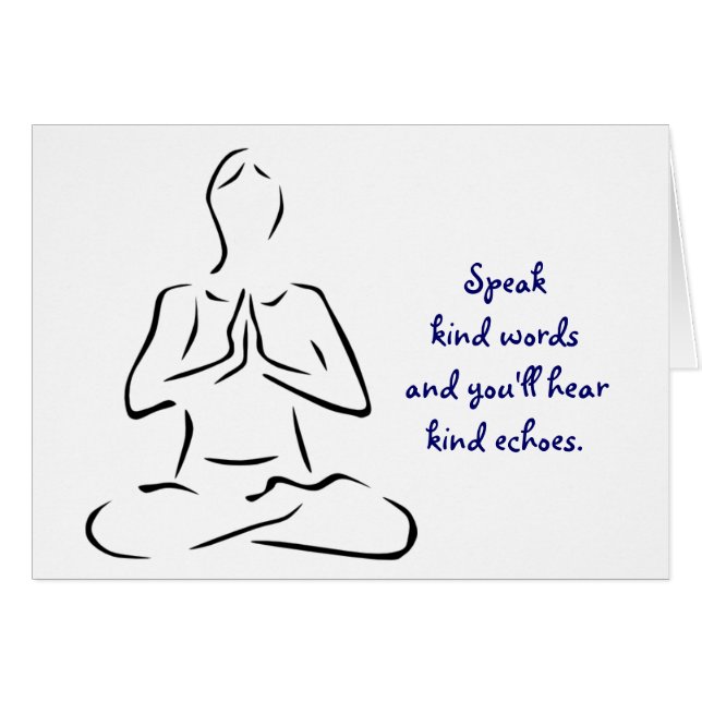 Kind Worte Yoga-Pose (Vorderseite (Horizontal))