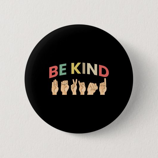 Kind-Zeichen-Sprache Button (Vorderseite)
