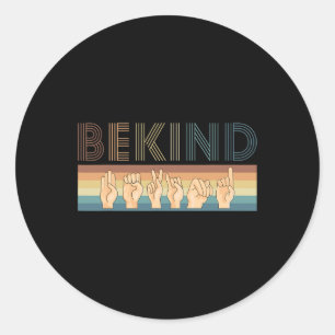 Kind-Zeichen-Sprache Deaf 1 Runder Aufkleber