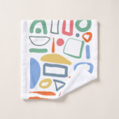 Kind zeichne farbige Linien Badhandtuch Set (Waschlappen)