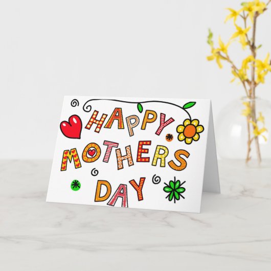 Kind Zeichne Muttertag Karte (Gelbe Blume)