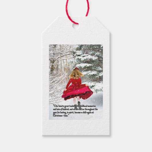 Kind zu Weihnachten Geschenkanhänger (Vorderseite)