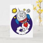 Kind zum Geburtstag einer Rakete Karte (Gelbe Blume)