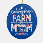 Kinda beschäftigt als Mama Funny Farm Mama Keramik Ornament (Links)