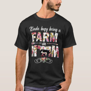 Kinda beschäftigt, ein Bauer und eine Kuh-Mama lus T-Shirt