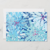 KINDA BLUE FLOWERS Bar Bat Mitzvah Einladung (Rückseite)