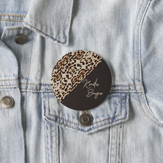 Kinda Bougie Brown Leopardprint Button (Beispiel)
