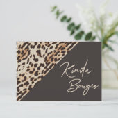Kinda Bougie Brown Leopardprint Dankeskarte (Stehend Vorderseite)