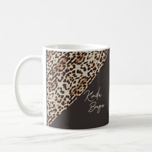 Kinda Bougie Brown Leopardprint Kaffeetasse (Links)