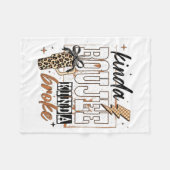 Kinda Boujee Kinda Broke Fleecedecke (Vorderseite (Horizontal))