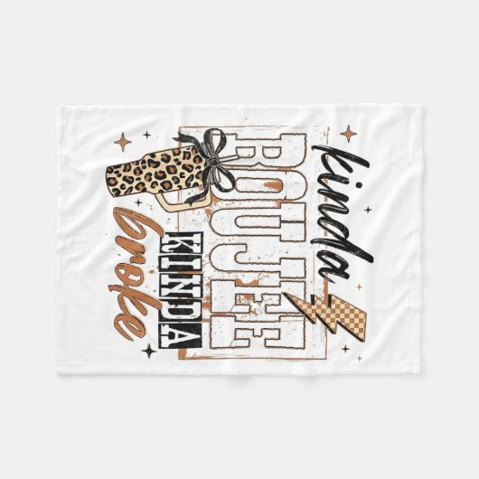 Kinda Boujee Kinda Broke Fleecedecke (Vorderseite (Horizontal))