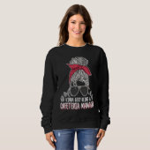 Kinda Busy  Lunch Room Messy Bun For Cafeteria Man Sweatshirt (Vorne ganz)