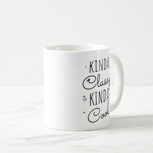 Kinda Classy Coffee Mug | Playful Ceramic Mug  Kaffeetasse (VorderseiteRechts)