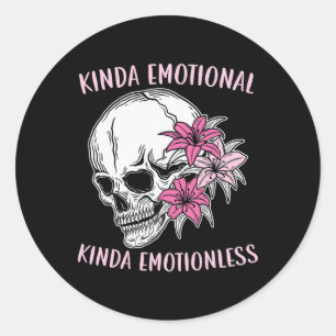 Kinda Emotionale Kinda emotionslose psychische Ges Runder Aufkleber