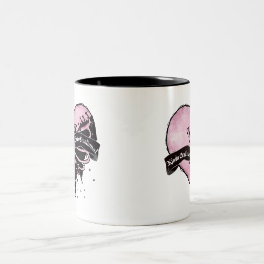 Kinda Emotionless Kinda Emotional Zweifarbige Tasse (Mittel)