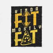 Kinda Fit Fit Fat Pizza Lover Übungs Workout Fleecedecke (Vorderseite)