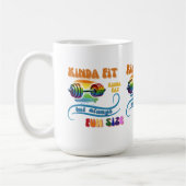 Kinda Fit Funny Gym Fitness Rainbow Kaffee Tasse (Links)