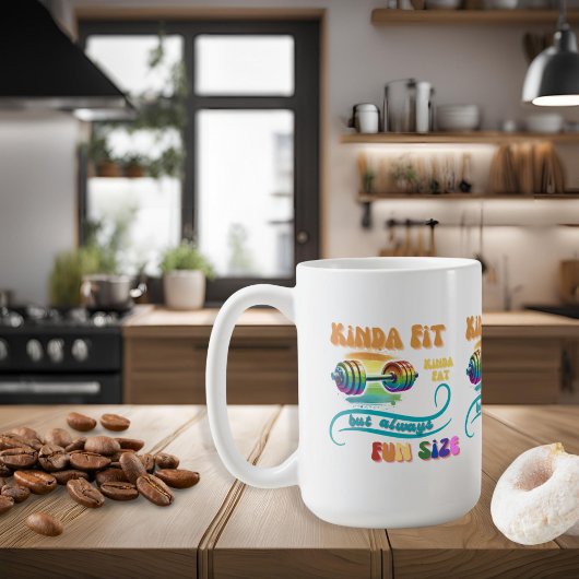 Kinda Fit Funny Gym Fitness Rainbow Kaffee Tasse