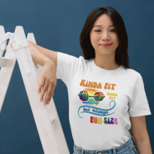 "Kinda Fit" Funny Rainbow Fitness T - Shirt Dumbel
