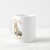 Kinda Fit Sorta Fat - Funny Gym Bear Weightlift Kaffeetasse (Vorderseite Links)