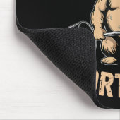 Kinda Fit Sorta Fat - Funny Gym Bear Weightlift Mousepad (Ecke)