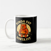 Kinda Fit Sorta Fat - Funny Gym Bear Weightlifting Kaffeetasse (Links)