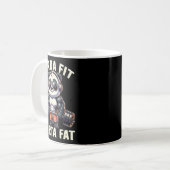 Kinda Fit Sorta Fat - Funny Gym Bear Weightlifting Kaffeetasse (Vorderseite Links)
