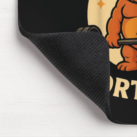 Kinda Fit Sorta Fat - Funny Gym Bear Weightlifting Mousepad (Ecke)