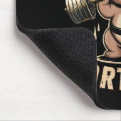 Kinda Fit Sorta Fat - Funny Gym Bear Weightlifting Mousepad (Ecke)