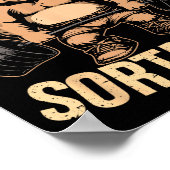 Kinda Fit Sorta Fat - Funny Gym Bear Weightlifting Poster (Ecke)