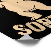 Kinda Fit Sorta Fat - Funny Gym Bear Weightlifting Poster (Ecke)