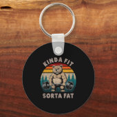 Kinda Fit Sorta Fat - Funny Gym Bear Weightlifting Schlüsselanhänger (Vorderseite)