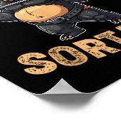 Kinda Fit Sorta Fat Funny Gym Bear Weightlifting W Poster (Ecke)