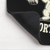 Kinda Fit Sorta Fat Funny Gym Cute Bear Retro Mousepad (Ecke)