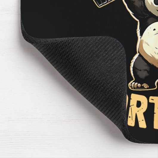 Kinda Fit Sorta Fat - Funny Gym Panda Weightliftin Mousepad (Ecke)