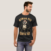 Kinda Fit Sorta Fat - Funny Gym Panda Weightliftin T-Shirt (Vorne ganz)