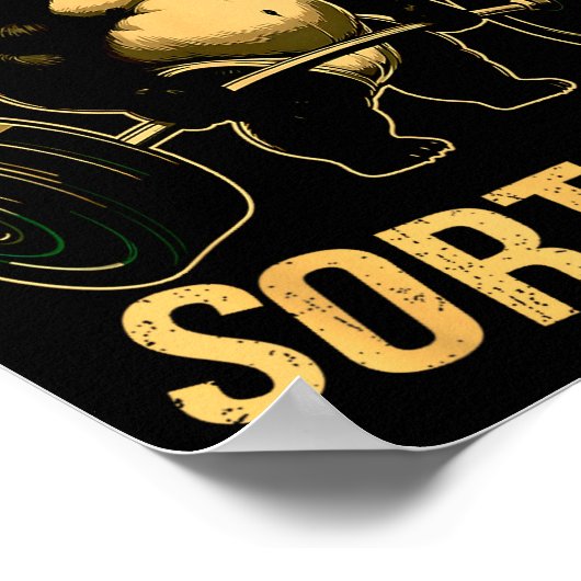 Kinda Fit Sorta Fat Funny Gym Panda Weightlifting  Poster (Ecke)